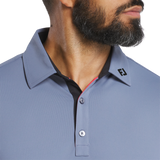 2025 FootJoy Men's Pique Polo with Trim - Flint/Black