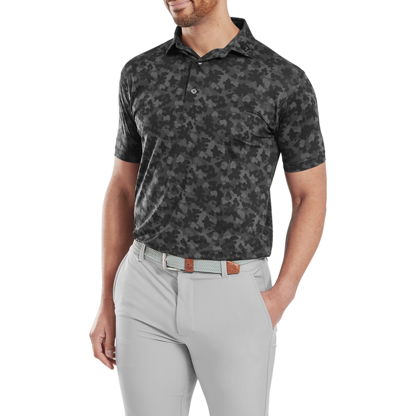 2025 FootJoy Men's Pop Camo Lisle Polo - Black
