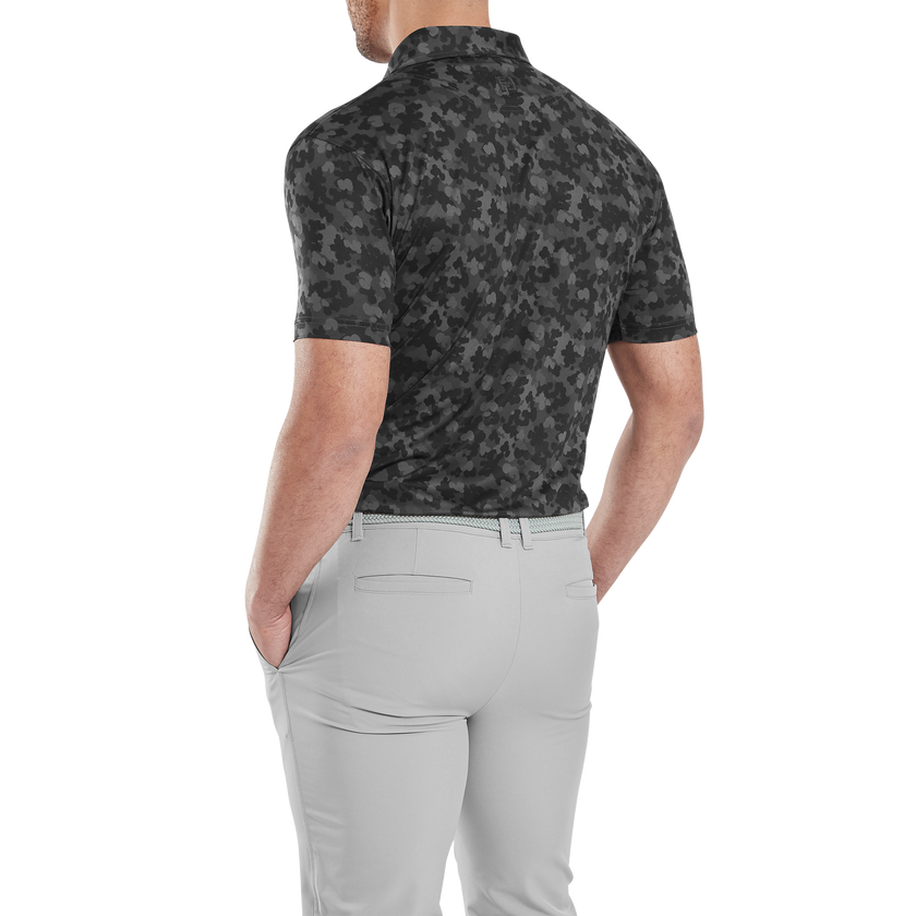 2025 FootJoy Men's Pop Camo Lisle Polo - Black