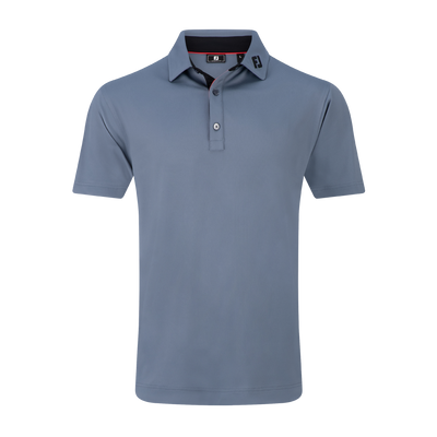 2025 FootJoy Men's Pique Polo with Trim - Flint/Black