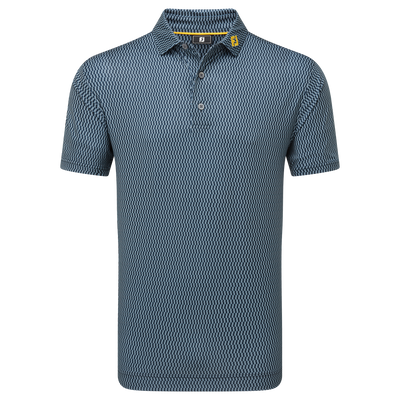2025 FootJoy Wiggle Print Lisle Polo - Navy/Grey/White