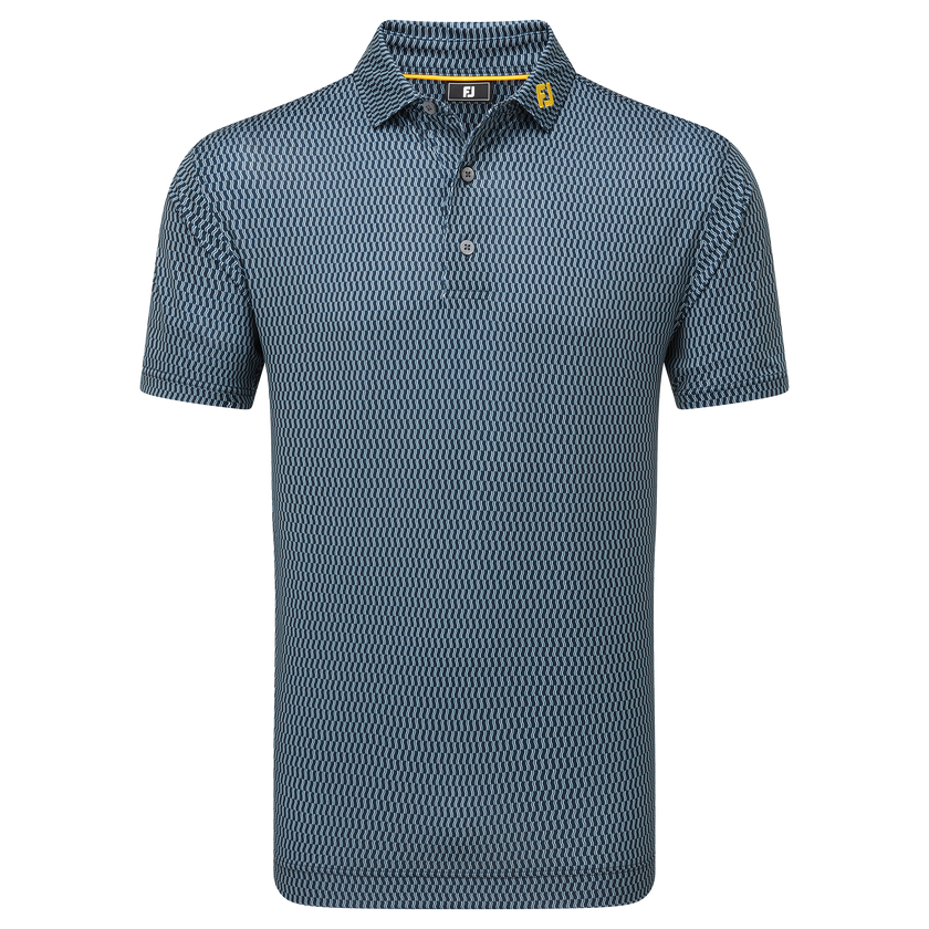 2025 FootJoy Wiggle Print Lisle Polo - Navy/Grey/White