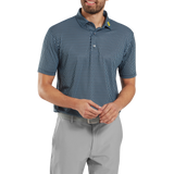 2025 FootJoy Wiggle Print Lisle Polo - Navy/Grey/White