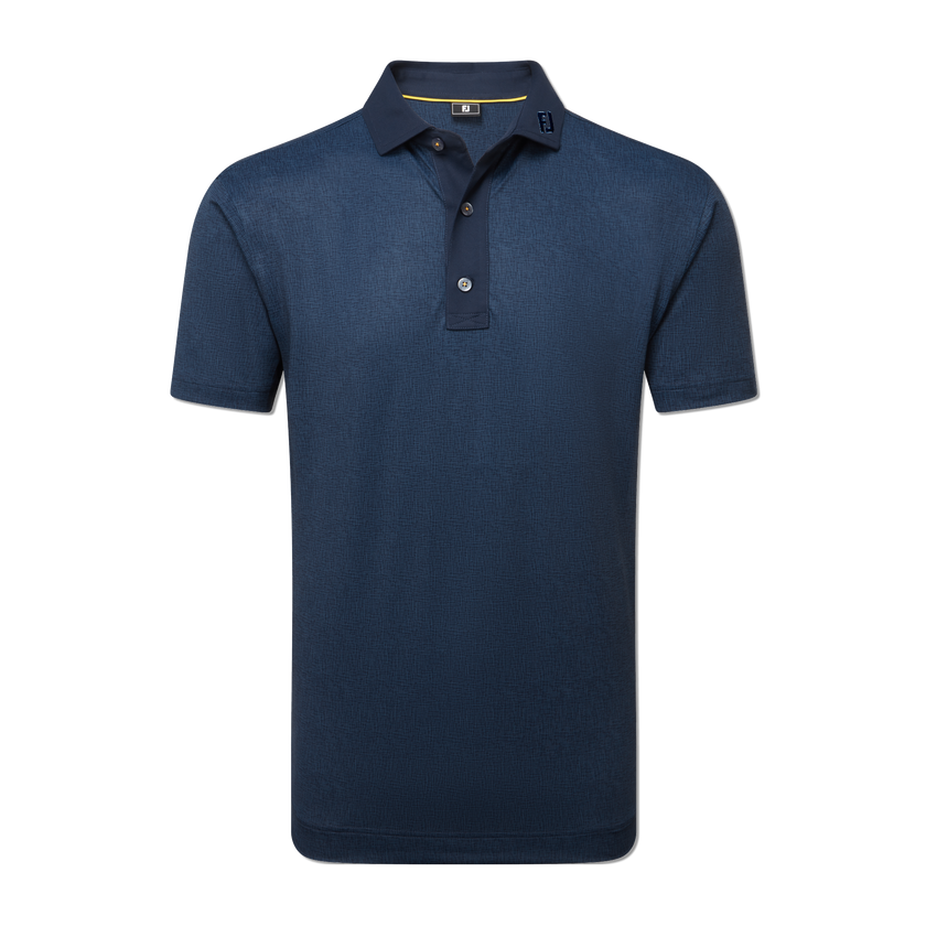 2025 FootJoy Men's Etched Texture Print Lisle Polo - Navy