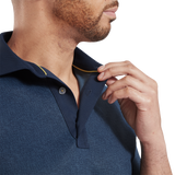 2025 FootJoy Men's Etched Texture Print Lisle Polo - Navy