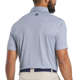 2025 FootJoy Men's Citrus Print Lisle Polo - White/Navy