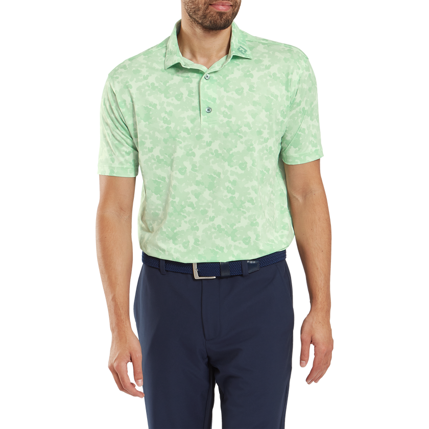 FootJoy Men's Pop Camo Lisle Polo - Pistachio