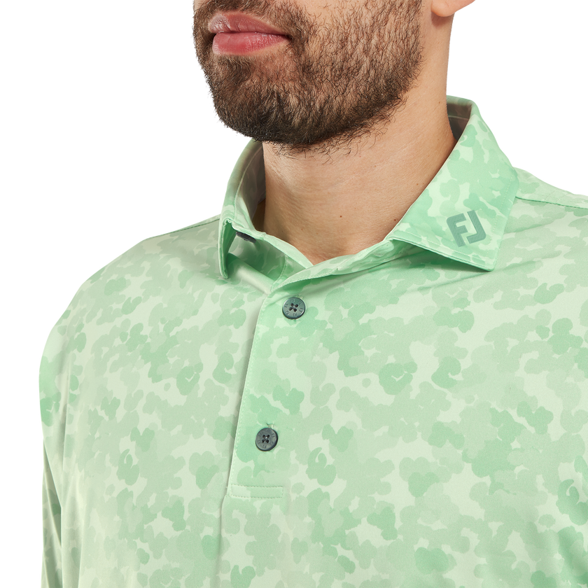 FootJoy Men's Pop Camo Lisle Polo - Pistachio