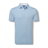 FootJoy Men's Heather Lisle w Trim Polo - Blue Jay