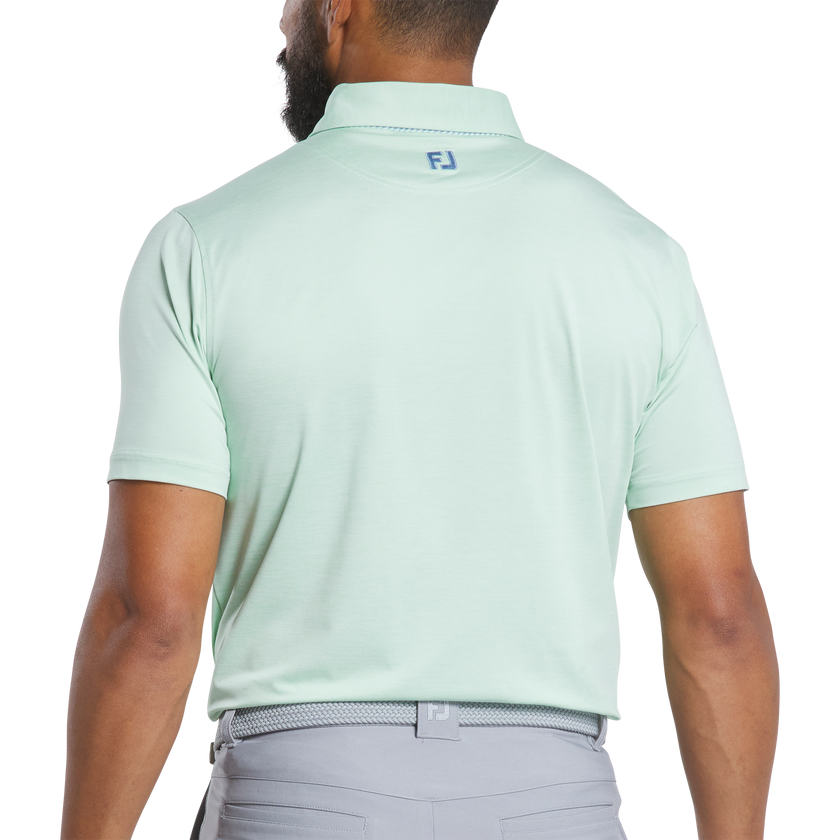 FootJoy Heather Lisle Lattice Print Polo - Pistachio
