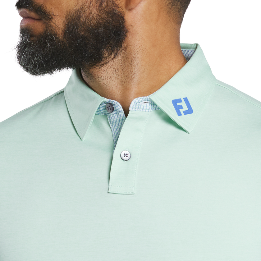 FootJoy Heather Lisle Lattice Print Polo - Pistachio