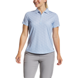 FootJoy Womens Speckle Lisle Polo - Blue Jay/White