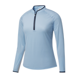 2025 FootJoy Women's 1/4 Zip Long Sleeve Sun Protection Shirt - Skyway/Navy