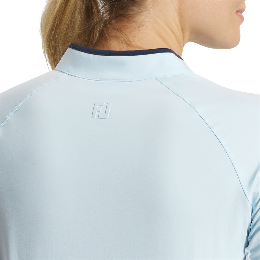 2025 FootJoy Women's 1/4 Zip Long Sleeve Sun Protection Shirt - Skyway/Navy