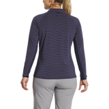2025 FootJoy Women's 1/4 Zip Long Sleeve Sun Protection Shirt - Navy Stripe