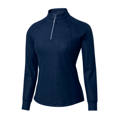 2025 FootJoy Women's Embossed 1/4 Zip - Navy