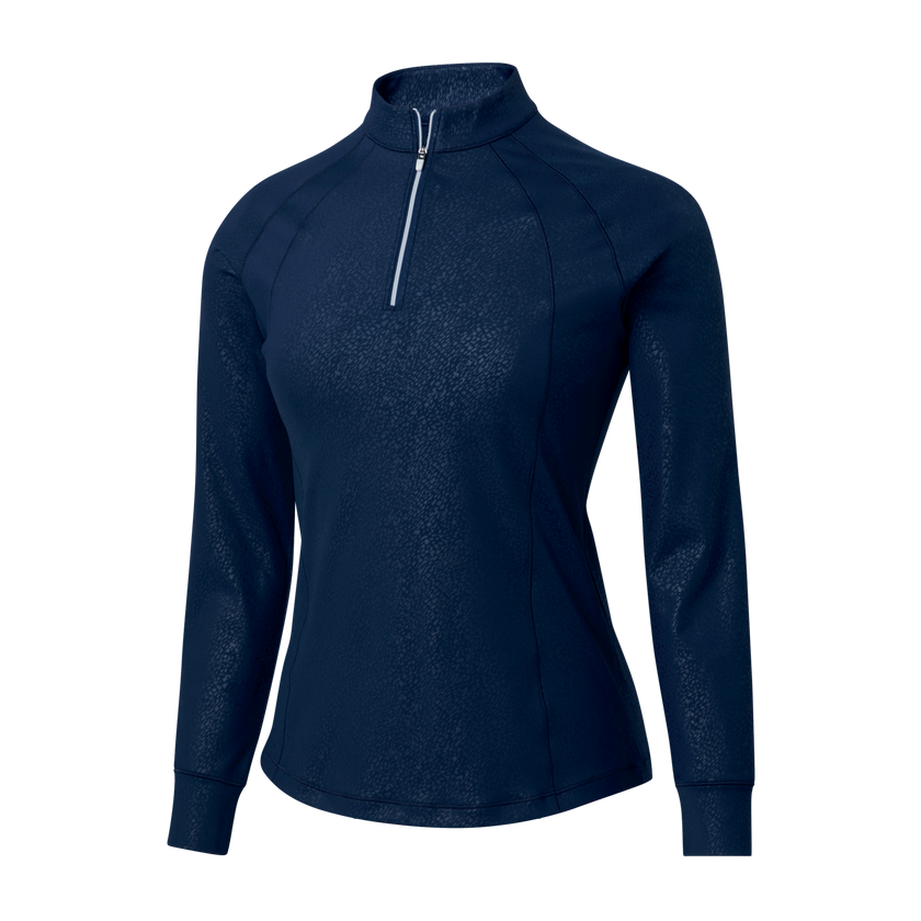 2025 FootJoy Women's Embossed 1/4 Zip - Navy