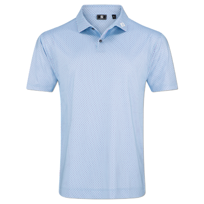 FootJoy Men's Bracket Print Lisle Polo - Air Blue