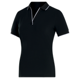 FootJoy Women's Notch V Neck Polo - Black