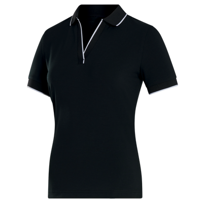 FootJoy Women's Notch V Neck Polo - Black