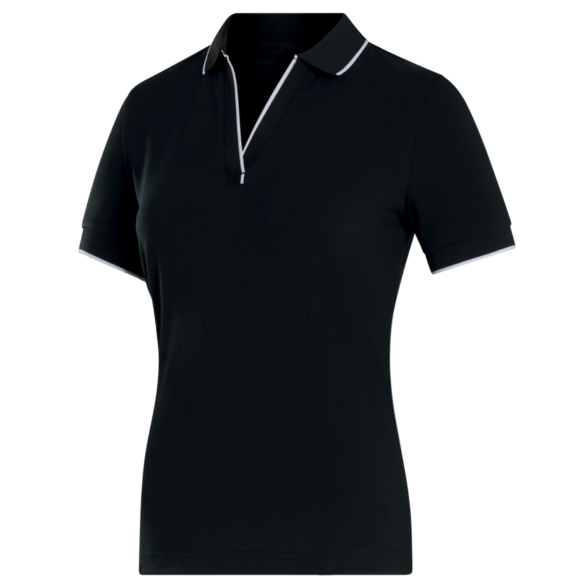FootJoy Women's Notch V Neck Polo - Black