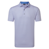 FootJoy Men's Nautical Flag Print Lisle Polo - Pink Pop/Vivid Violet/White