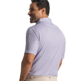 FootJoy Men's Nautical Flag Print Lisle Polo - Pink Pop/Vivid Violet/White