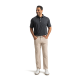 FootJoy Men's Wingtip Floral Lisle Polo - Black/White