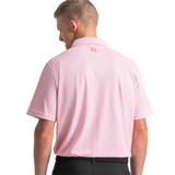 FootJoy Men's Scallop Geo Pique Polo - Vivid Violet/White/Pink Pop