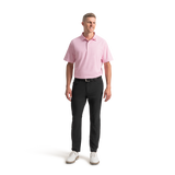 FootJoy Men's Scallop Geo Pique Polo - Vivid Violet/White/Pink Pop