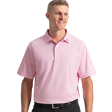 FootJoy Men's Scallop Geo Pique Polo - Vivid Violet/White/Pink Pop