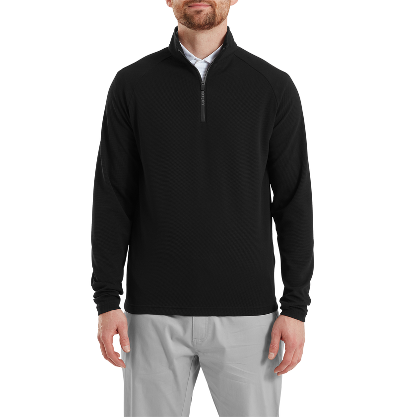 FootJoy Men's FJ Wordmark Chill-Out Pullover - Black