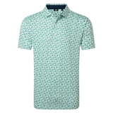 FootJoy Surfs Up Lisle Polo - Field Green / White