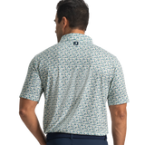 FootJoy Surfs Up Lisle Polo - Field Green / White