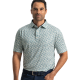 FootJoy Surfs Up Lisle Polo - Field Green / White