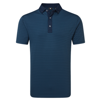 FootJoy Star Geo Jacquard Polo - Navy