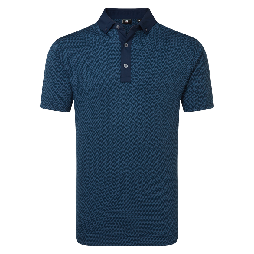 FootJoy Star Geo Jacquard Polo - Navy