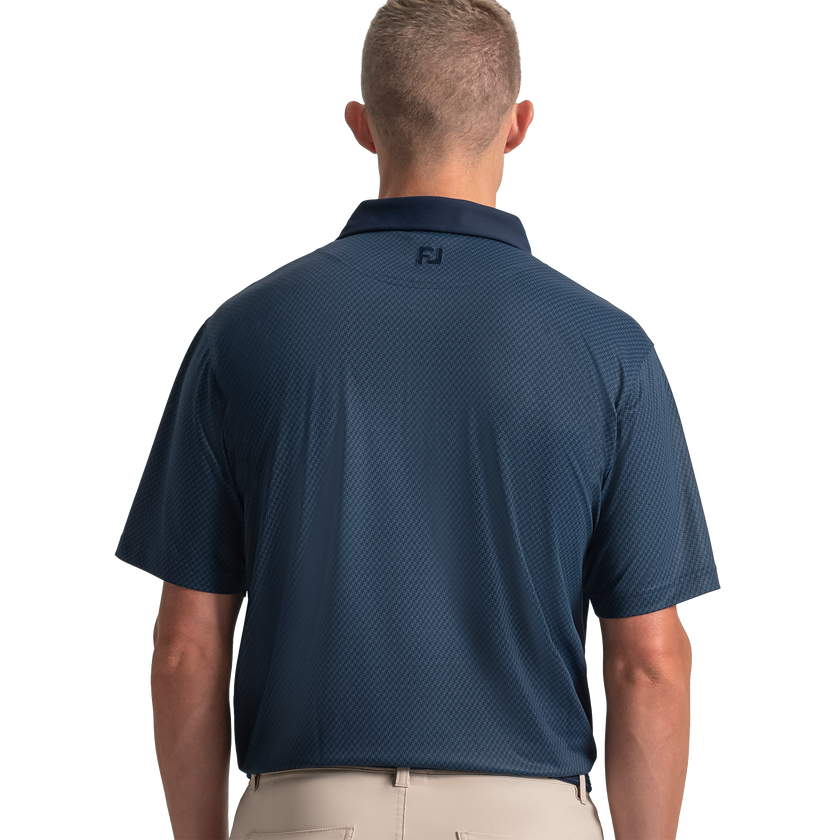 FootJoy Star Geo Jacquard Polo - Navy