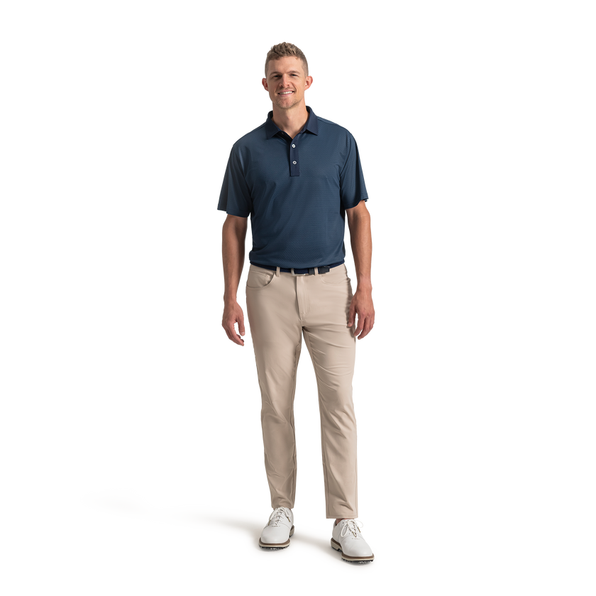 FootJoy Star Geo Jacquard Polo - Navy