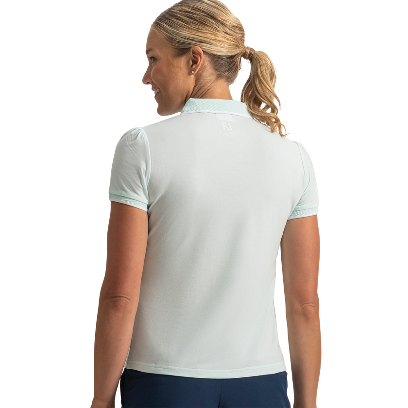 FootJoy Women's Cap Sleeve Polo - Glacial Blue
