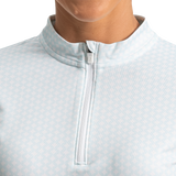 FootJoy Women's Quarter-Zip Long Sleeve Sun Shirt - Glacial Blue