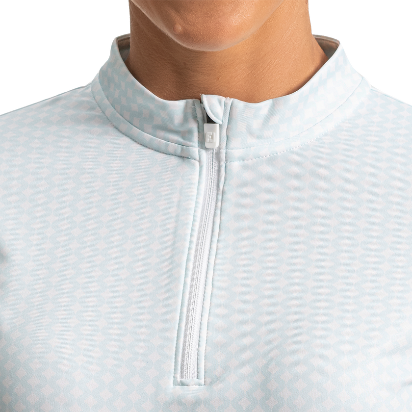 FootJoy Women's Quarter-Zip Long Sleeve Sun Shirt - Glacial Blue