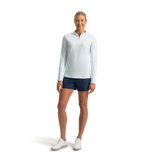 FootJoy Women's Quarter-Zip Long Sleeve Sun Shirt - Glacial Blue
