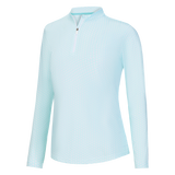FootJoy Women's Quarter-Zip Long Sleeve Sun Shirt - Glacial Blue