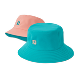 FootJoy Women's Reversible Bucket Hat - Teal / Peach