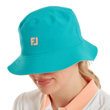 FootJoy Women's Reversible Bucket Hat - Teal / Peach