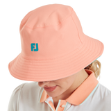 FootJoy Women's Reversible Bucket Hat - Teal / Peach