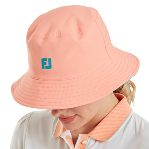 FootJoy Women's Reversible Bucket Hat - Teal / Peach