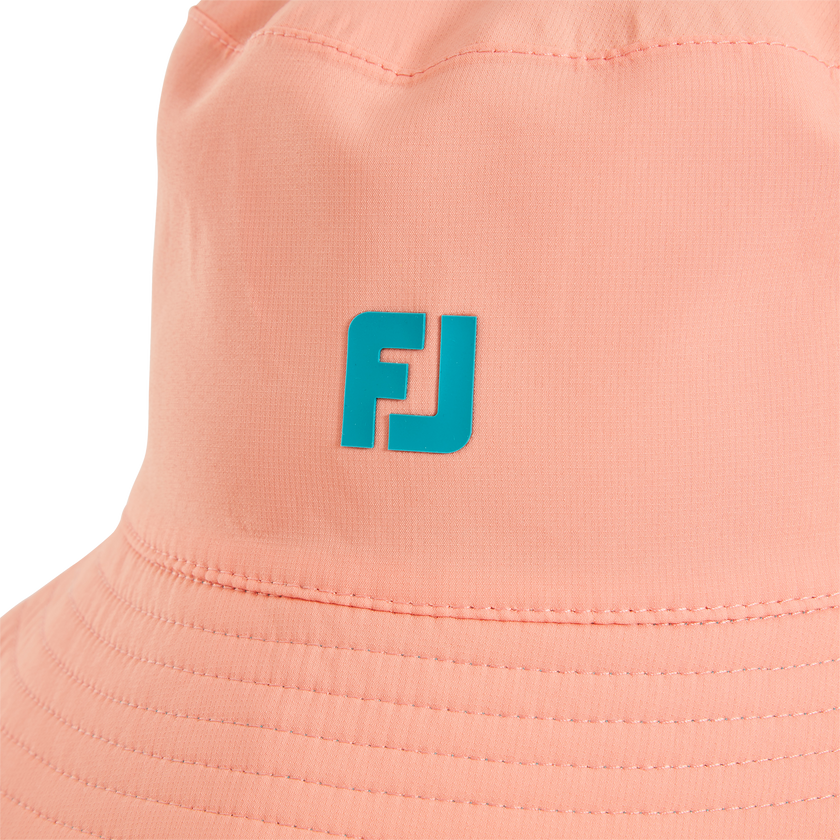 FootJoy Women's Reversible Bucket Hat - Teal / Peach
