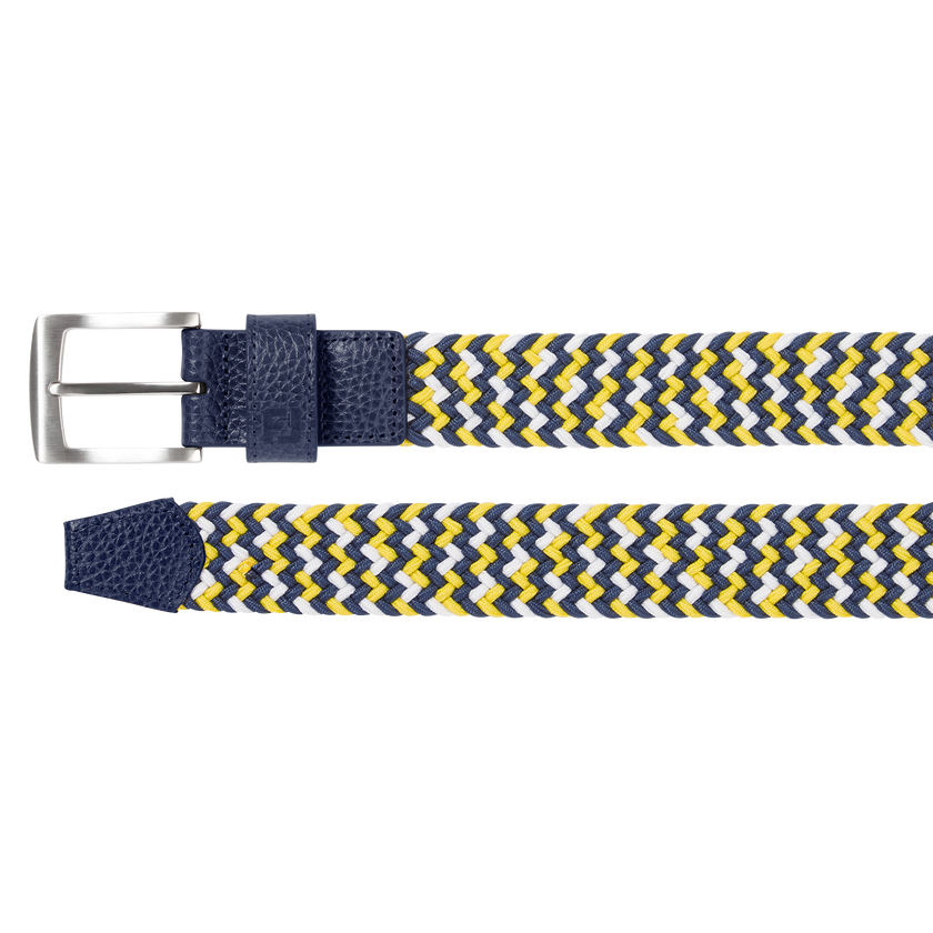 2025 FootJoy Men's Braided Belt - Navy/White/Taxi